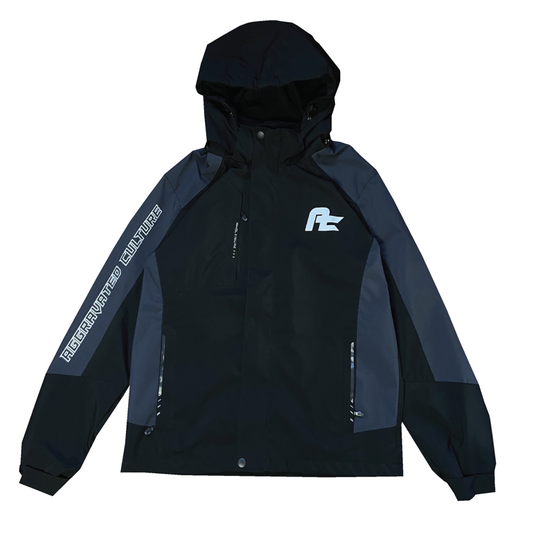 Black Tech Logo weather-proof snow jacket